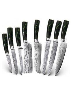 Набор кухонных ножей Spetime 8-Pieces Kitchen Knife Set 8 GE03KN8 (Green) - 4