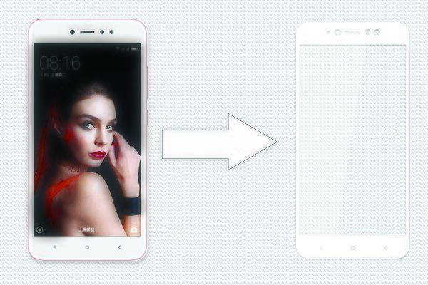 Защитное стекло для Xiaomi Redmi Note 5A Ainy Full Screen Cover 0.33mm (White/Белый) - 3