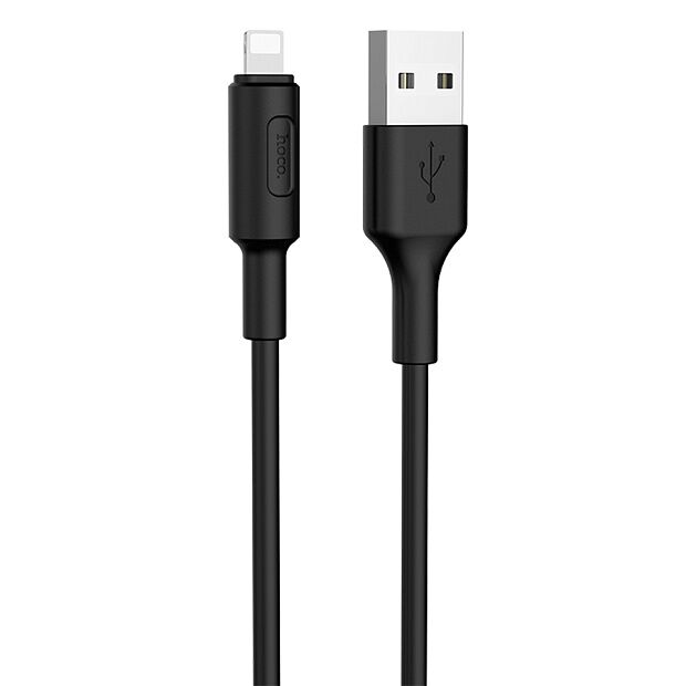 USB кабель HOCO X25 Soarer Lightning 8-pin, 1м, PVC (черный) - 3