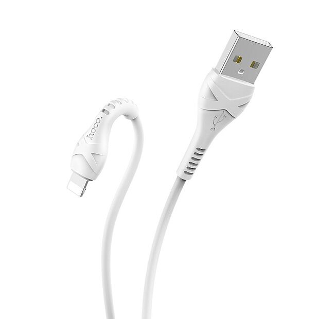 USB кабель HOCO X37 Cool Power Lightning 8-pin, 2.4А, 1м, PVC (белый) - 1