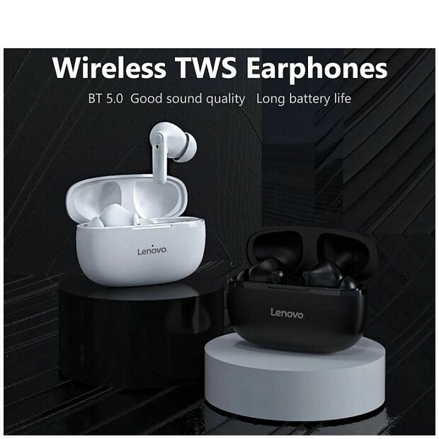 Беспроводные наушники Lenovo HT05 True Wireless Earbuds (White) - 4
