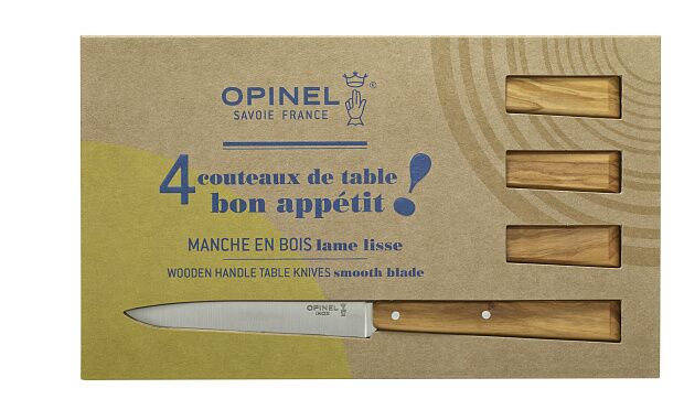 Набор столовых ножей Opinel N125, дерев. рукоять, нерж, сталь, кор. 001515 - 1
