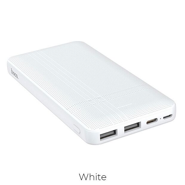 Внешний аккумулятор повербанк Hoco J48 Nimble 10000mAh (White) - 1