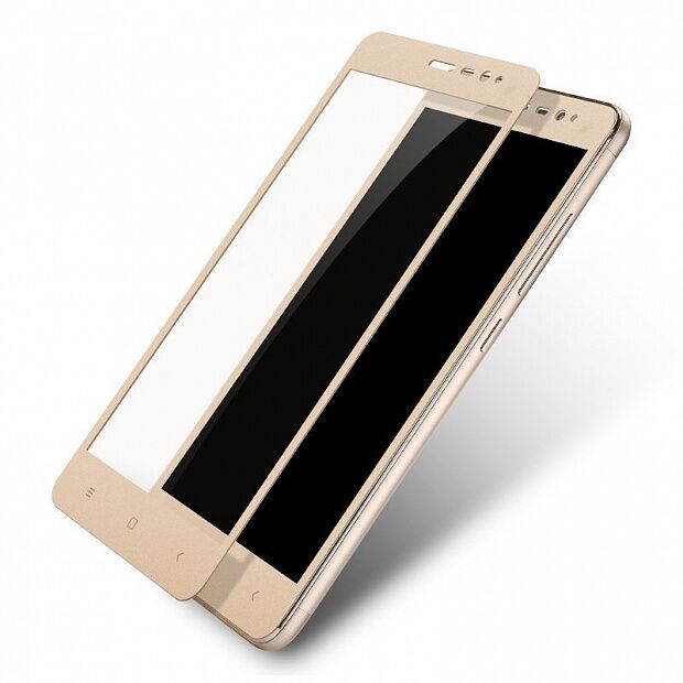 Защитное стекло с мягкими краями для Redmi Note 3 Pro SE Lenuo CF Soft Side Glass (Gold) 