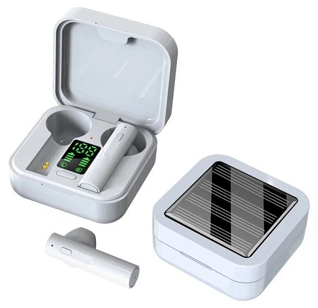 Bluetooth-наушники беспроводные Smart вкладыши с солнечной батареей More choice BW41S TWS белый - 1