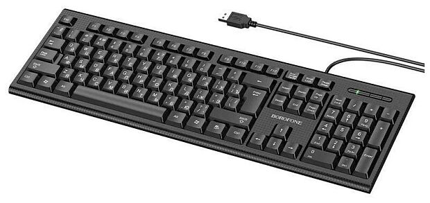 Клавиатура и мышь BOROFONE BG6 Business проводная русская раскладка (черный) - 2