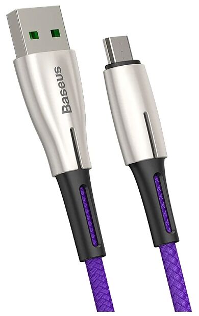 Кабель Baseus Waterdrop Cable USB For Micro 4A 1m CAMRD-B05 (Purple/Фиолетовый) - 5