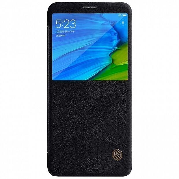 Чехол для Xiaomi Redmi Note 5 Pro Nillkin QIN Leather Case (Black/Черный) 