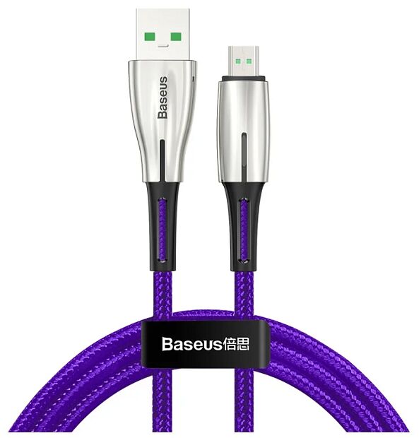 Кабель Baseus Waterdrop Cable USB For Micro 4A 1m CAMRD-B05 (Purple/Фиолетовый) - 3
