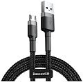 Кабель Baseus Cafule Cable USB For Micro 2.4A 1m CAMKLF-B91 (Black/Черный) - фото