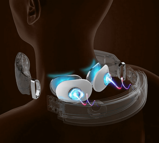 Технология работы массажера для шеи Xiaomi SKG Cervical Spine Massager K5-1X 
