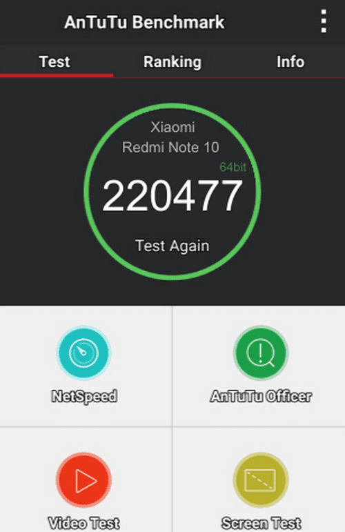 Итоги тестирования смартфона Xiaomi Redmi Note 10 по AnTuTu