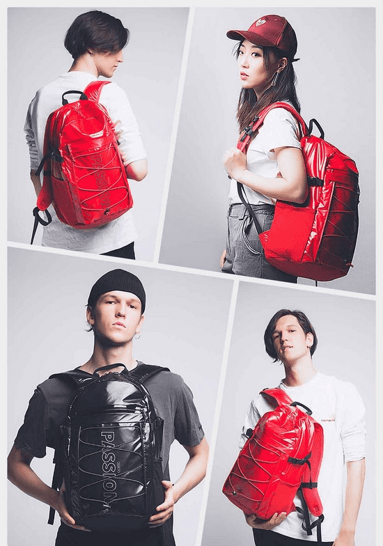 Пример ношения спортивного рюкзака Xiaomi Ignite Sports Fashion Backpack