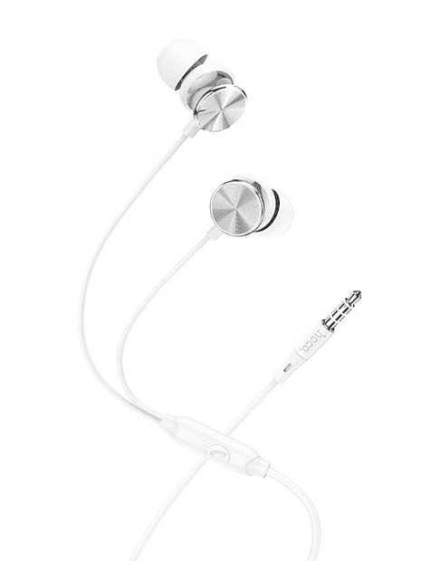 Проводные наушники Hoco M96 Platinum Universal Headphones серебро - 4