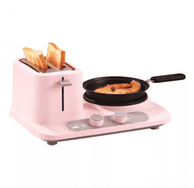 Плита и тостер Donlim Multi-Function Breakfast Machine (Pink) - 1