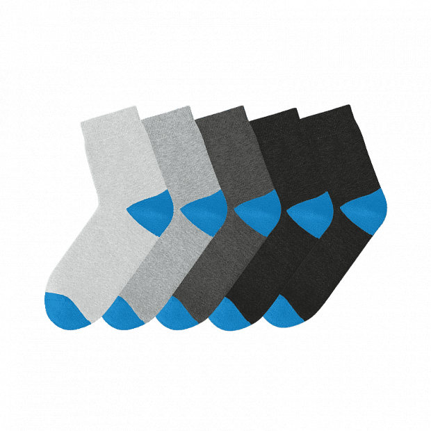 Набор длинных носков ( 5 пар) Urevo Lycra Antibacterial Mens Socks Long (Blue/Синий) 